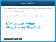 How to use Online Dictation application? online dictation