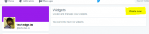 twitter widget creation